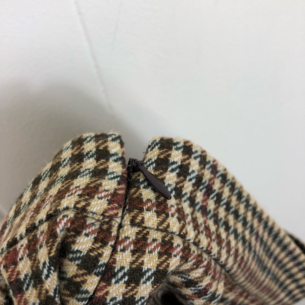 J. Crew Houndstooth Wool Mini Skirt Sz 2 - Picture 6 of 8